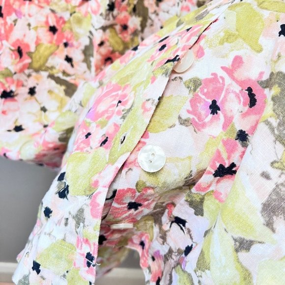 J. Jill Love Linen Floral Dress with Pockets- Size L - Picture 5 of 5